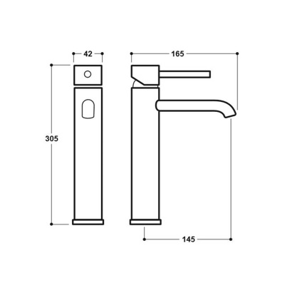 Studio G Cold Start Tall Basin Mixer - Brushed Brass